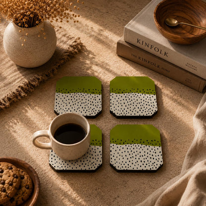 Vintage Hex Grid Coasters Pack of 4