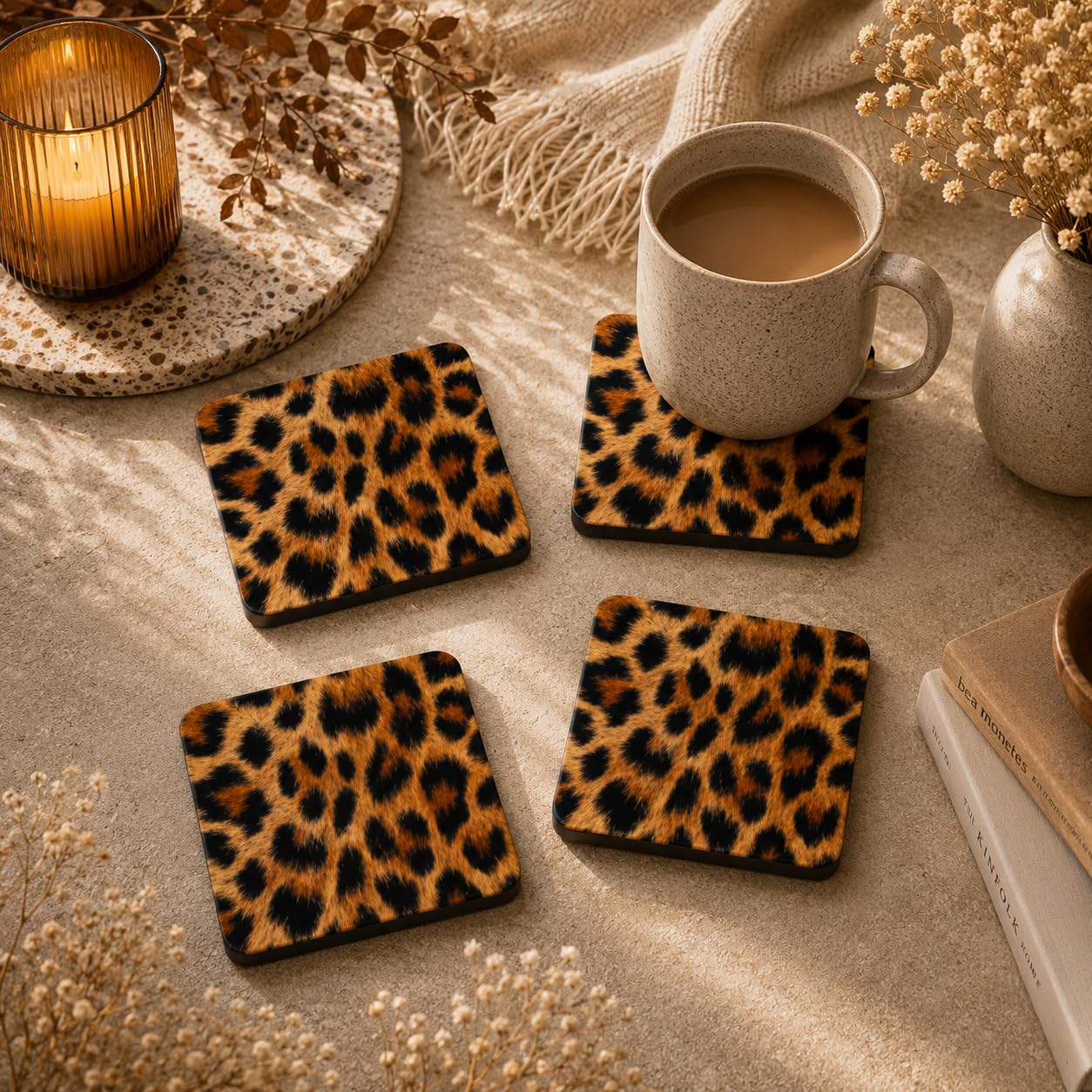 Classic Leo Coasters Pack of 4