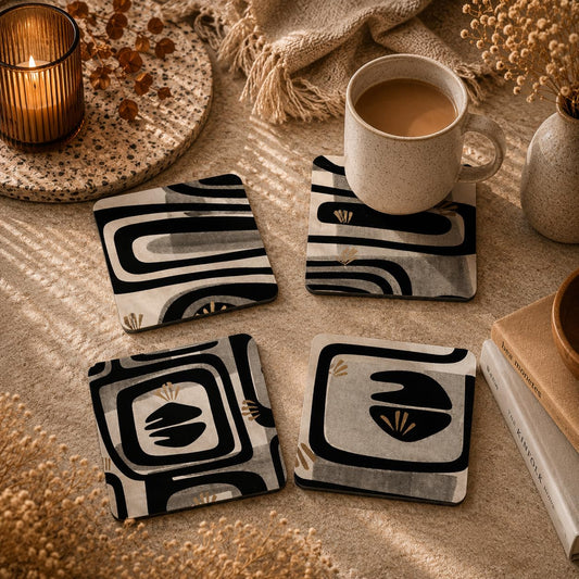 Cubist Lines Coasters Pack of 4