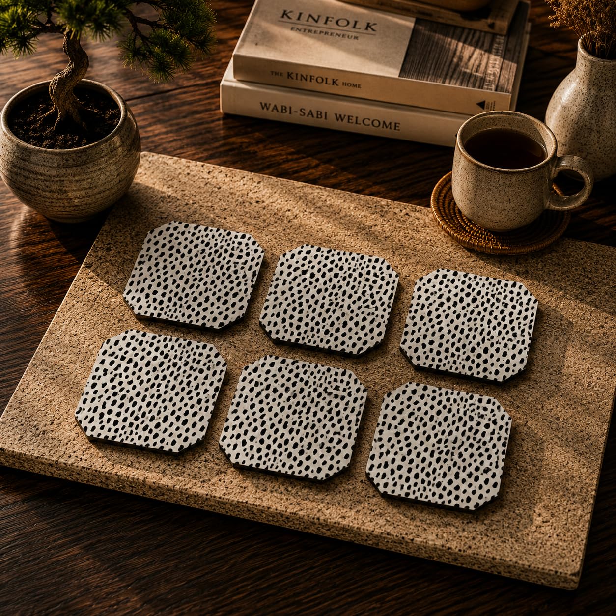 Dalmatian Speckle Coasters Set Of 6