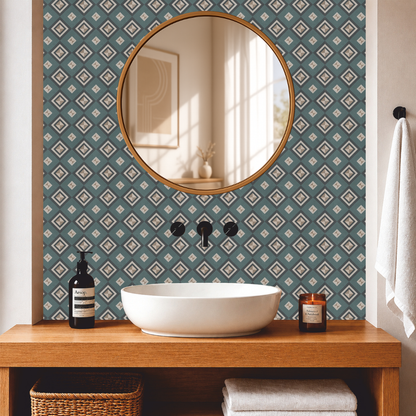 Slate Diamond Mosaic Tile Sticker