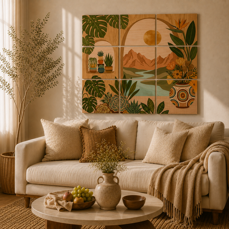 Tropical Oasis Wooden Wall Decor