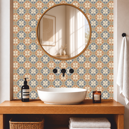 Vintage Diamond Trellis Tile Sticker
