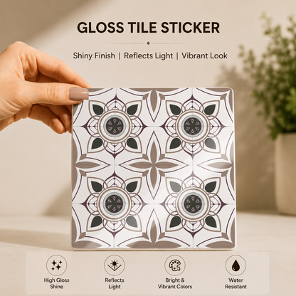 Decorative Floral Mosaic Tile Sticker