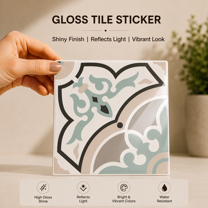 Pastel Vintage Ornamental Tile Sticker