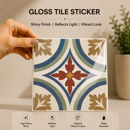 Ornamental Mediterranean Wall & Floor Tile Sticker