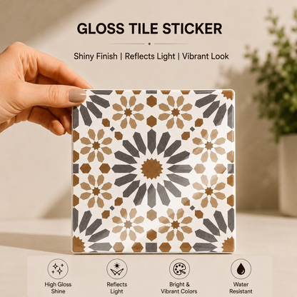 Bohemian Moroccan Pattern Tile Sticker