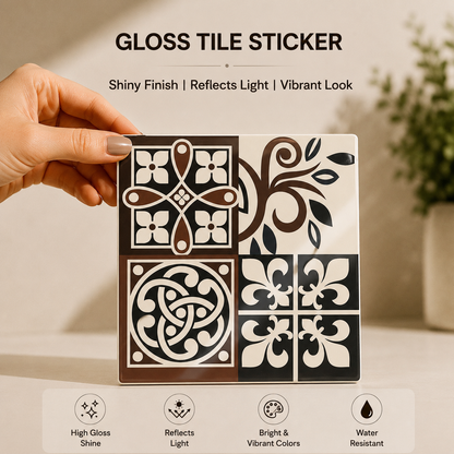 Vintage Assorted Moroccan Tile Sticker Set