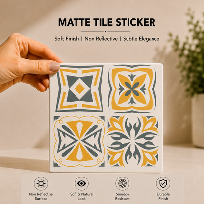 Mustard & Sage Patchwork Tile Sticker Set