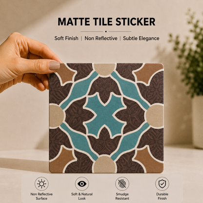 Turquoise Moroccan Geometric Tile Sticker