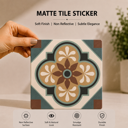 Classic Beige & Sage Decorative Tile Sticker