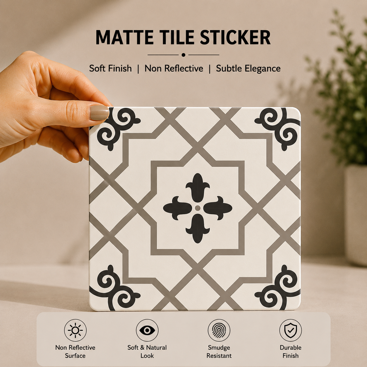 Classic Moroccan Trellis Tile Sticker
