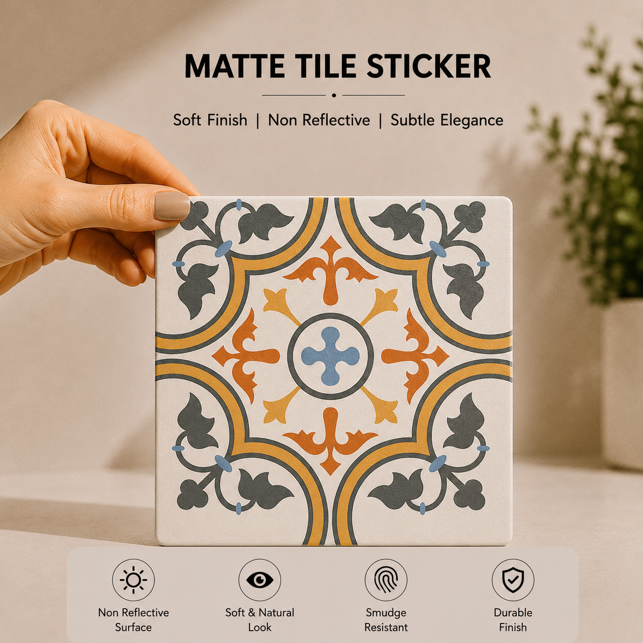 Elegant Ornamental Wall & Floor Tile Sticker