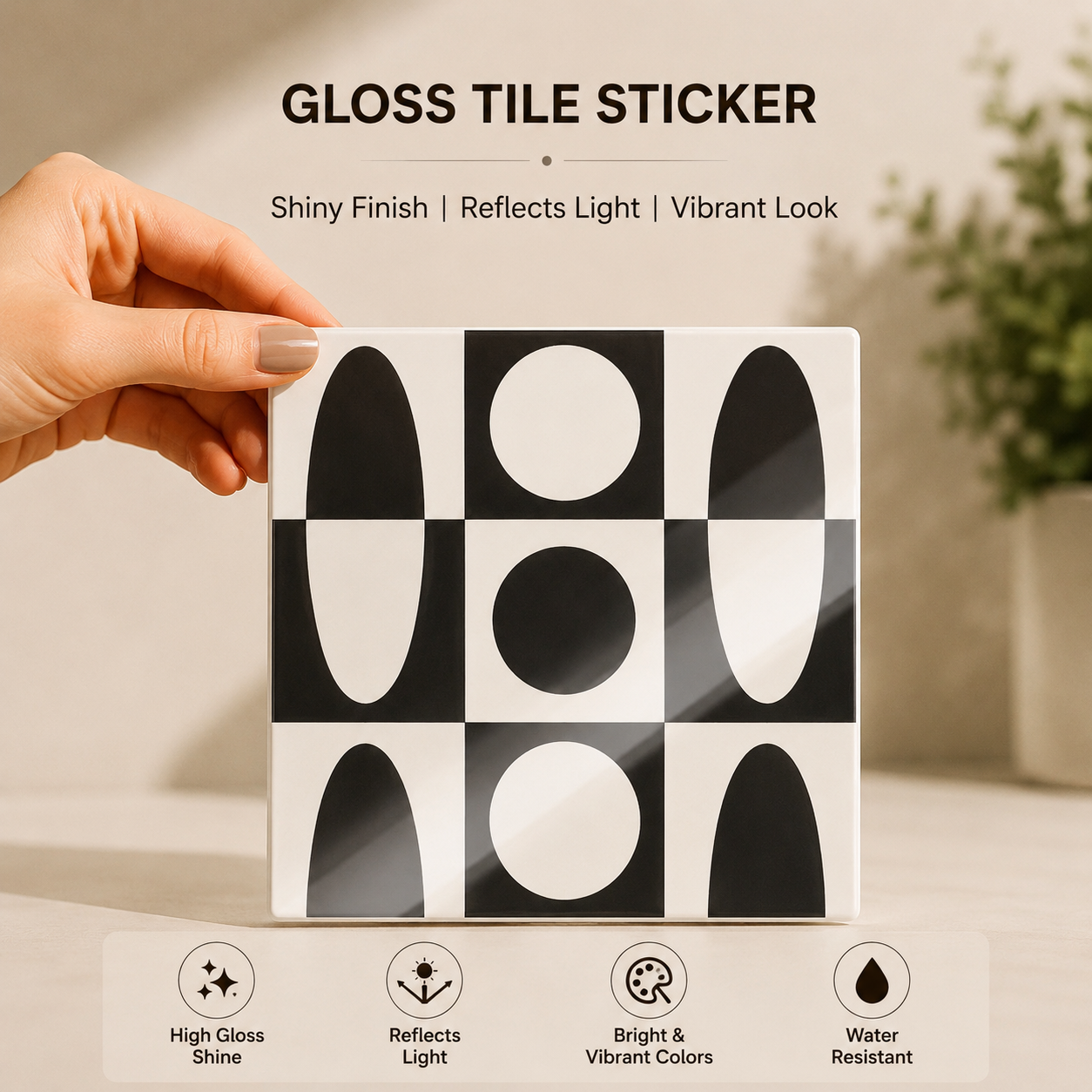 Contemporary Circle Pattern Tile Sticker