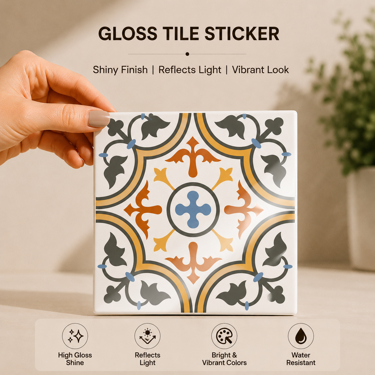 Elegant Ornamental Wall & Floor Tile Sticker
