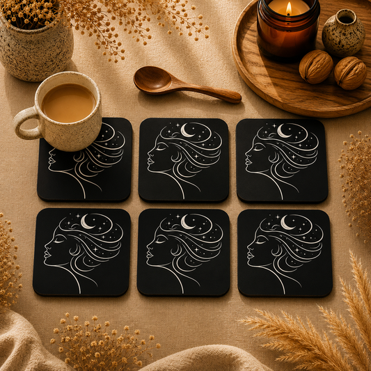 Starry Goddess Coasters Pack of 6