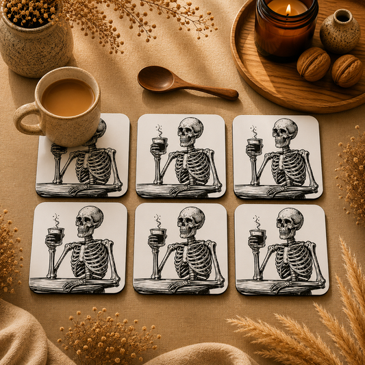 Skeletal Charm Coasters Pack of 6