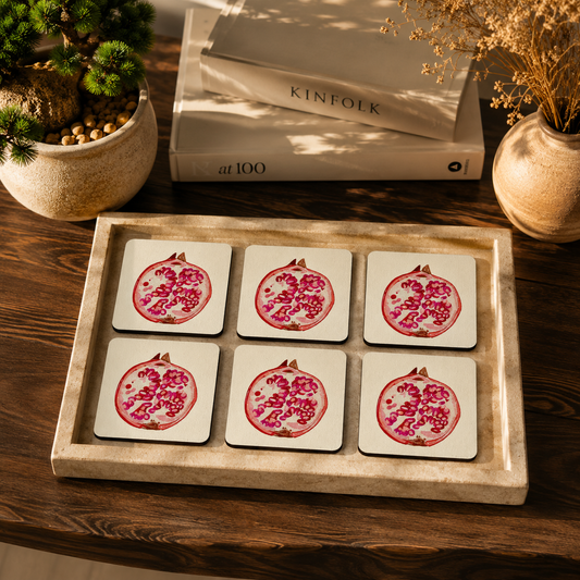 Ruby Orchard Coasters Pack of 6