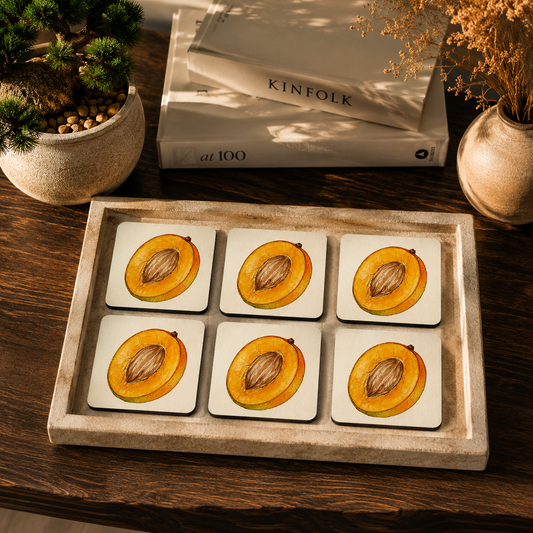 Golden Apricot Coasters Pack of 6