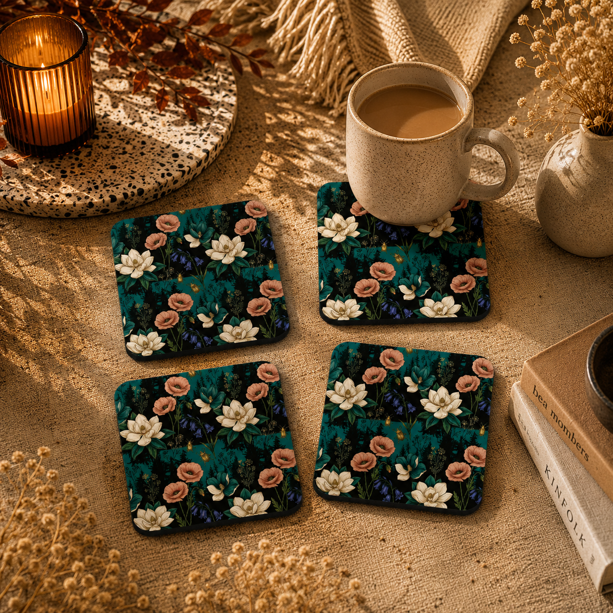 Geometric Honeycomb Coasters Pack of 4