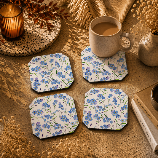 Blue Blossom Coasters Pack of 4