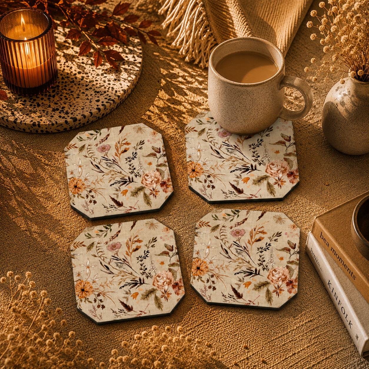 Retro Landscape Coasters Pack of 4