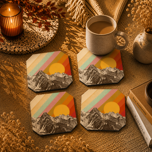 Sunset Peaks Coasters Pack of 4