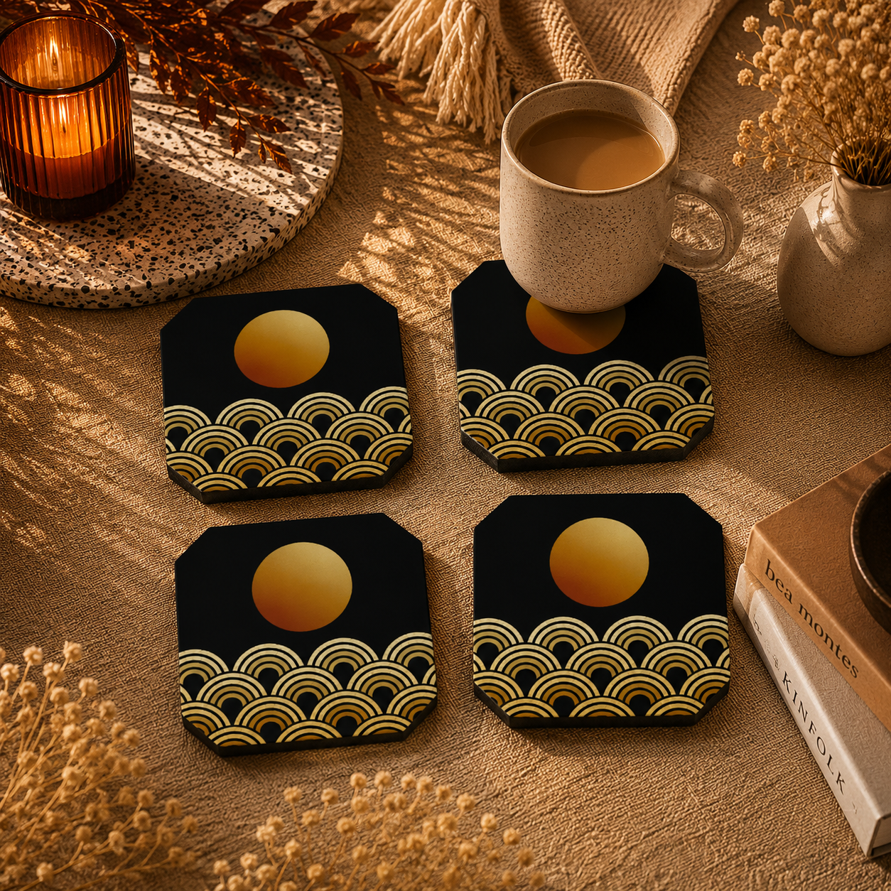 Aurora Glow Coasters Pack of 4