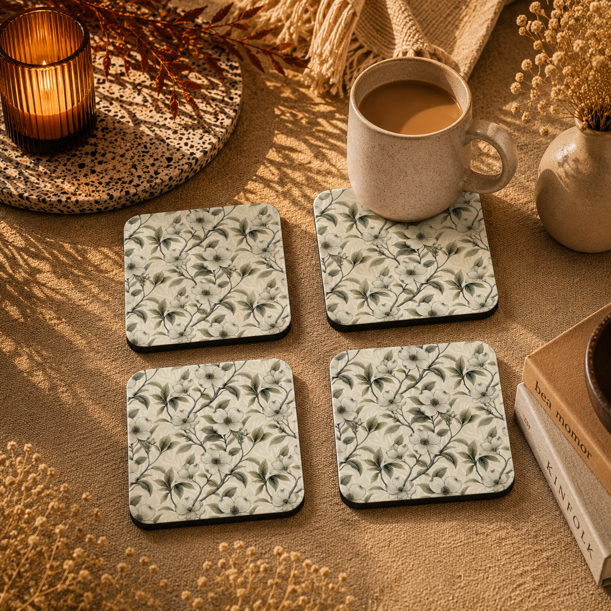 Floral Breeze Coasters Pack of 4