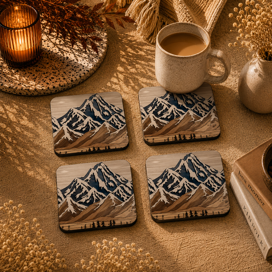 Mountain Horizon Coasters Pack of 4