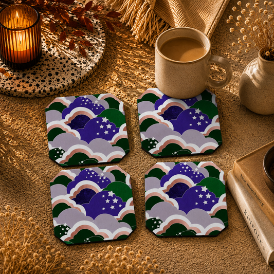Celestial Clouds Coasters Pack of 4