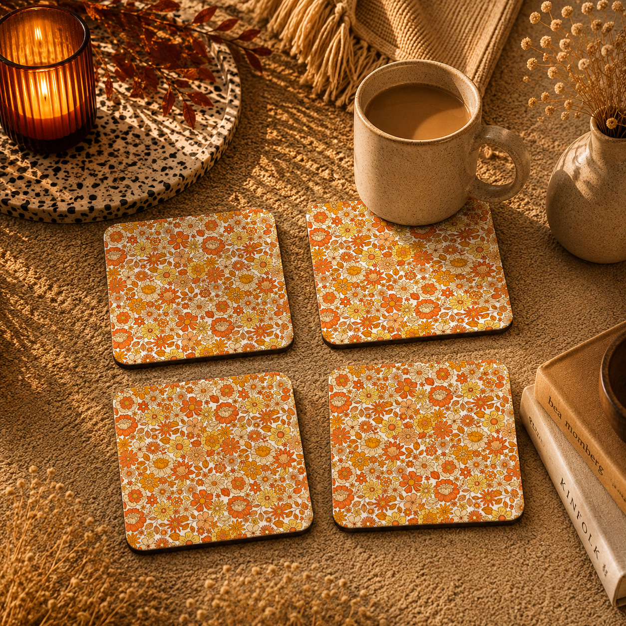 Retro Hive Coasters Pack of 4