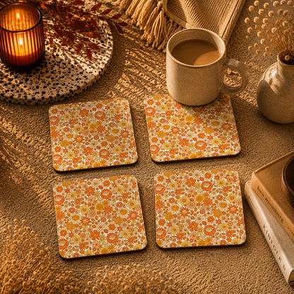 Retro Hive Coasters Pack of 4