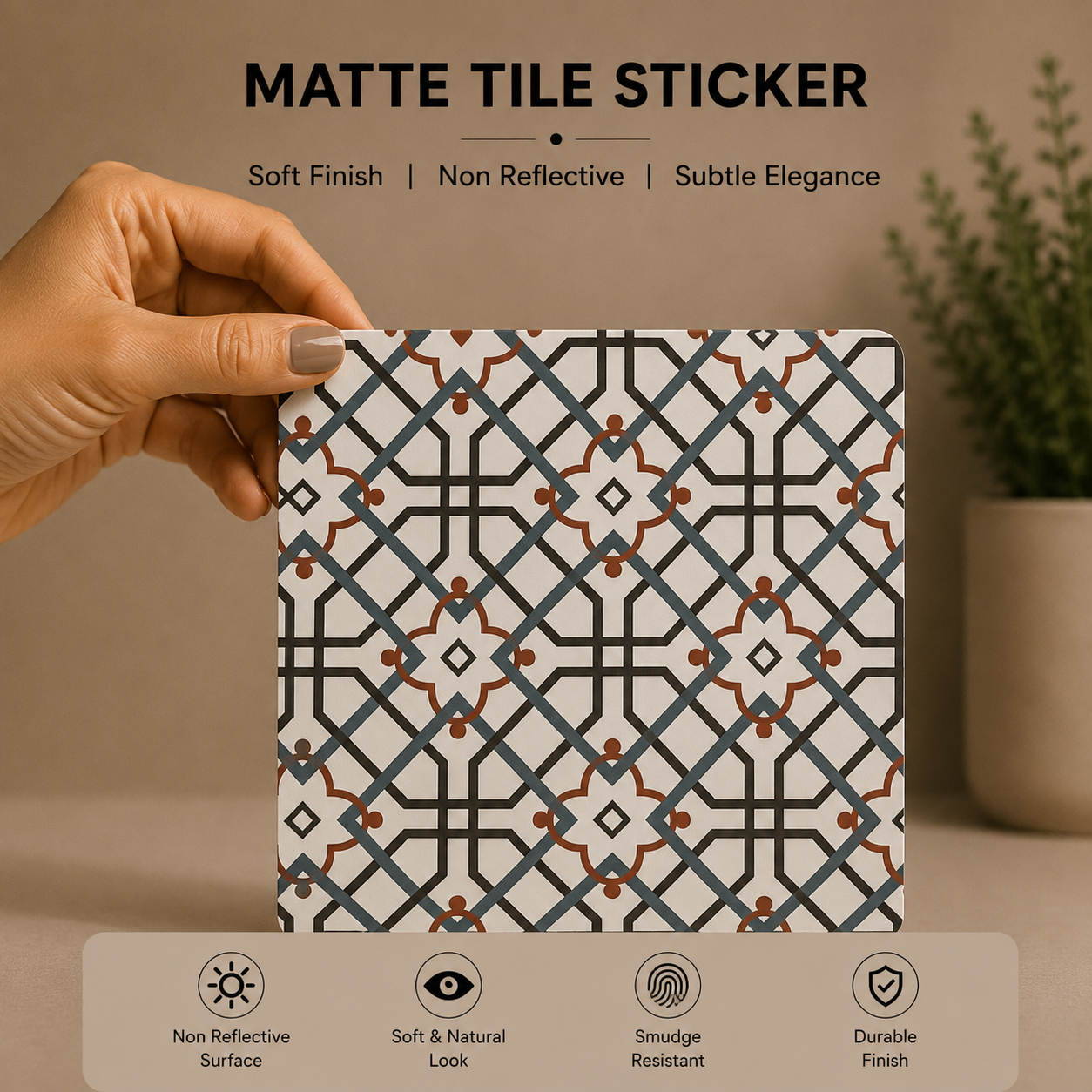 Classic Geometric Mosaic Tile Sticker