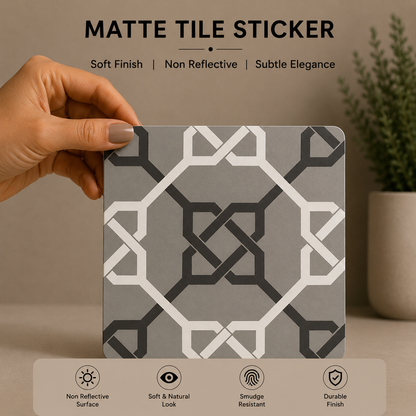 Contemporary Lattice Mosaic Tile Sticker