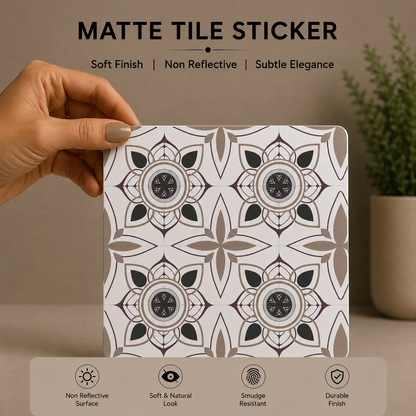 Decorative Floral Mosaic Tile Sticker