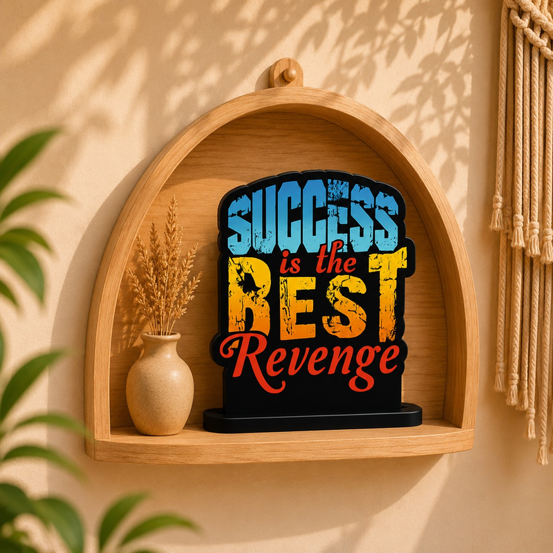 Success Is the Best Revenge Inspirational Table Top Decor