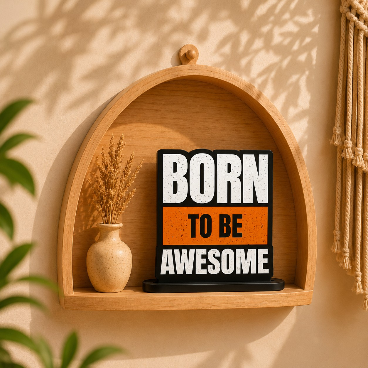 Born to Be Awesome Inspirational Table Top Decor