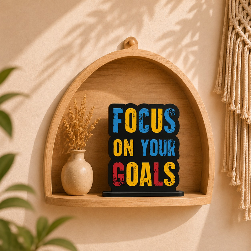 Focus on Your Goals Motivational Table Top Decor