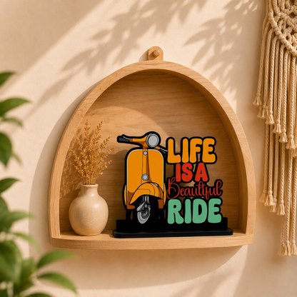 Life Is a Beautiful Ride Scooter Table Top Decor