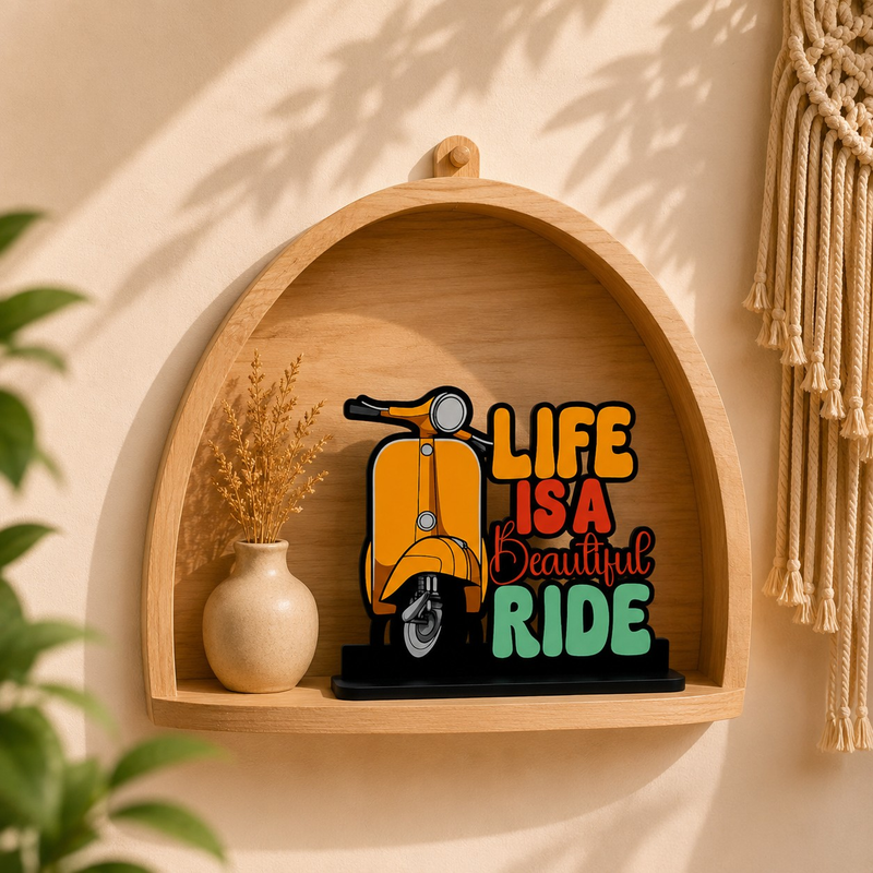 Life Is a Beautiful Ride Scooter Table Top Decor