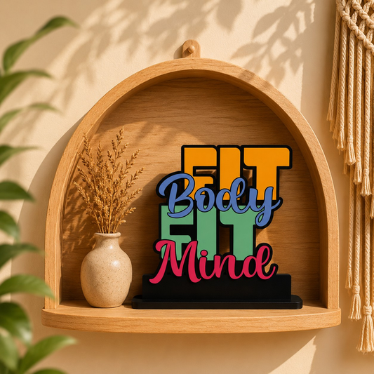 Fit Body Fit Mind Inspirational Table Top Decor
