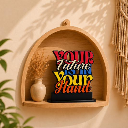 Your Future Is In Your Hand Inspirational Table Top Decor