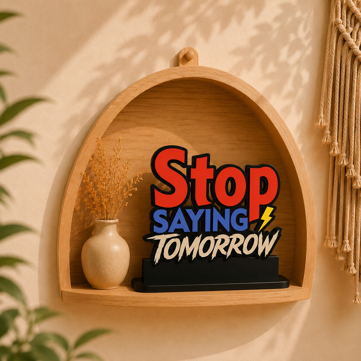 Stop Saying Tomorrow Inspirational Table Top Decor