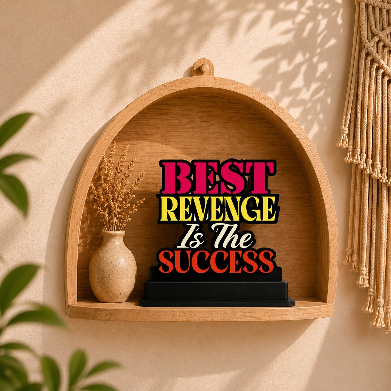 Best Revenge Is Success Motivational Table Top Decor