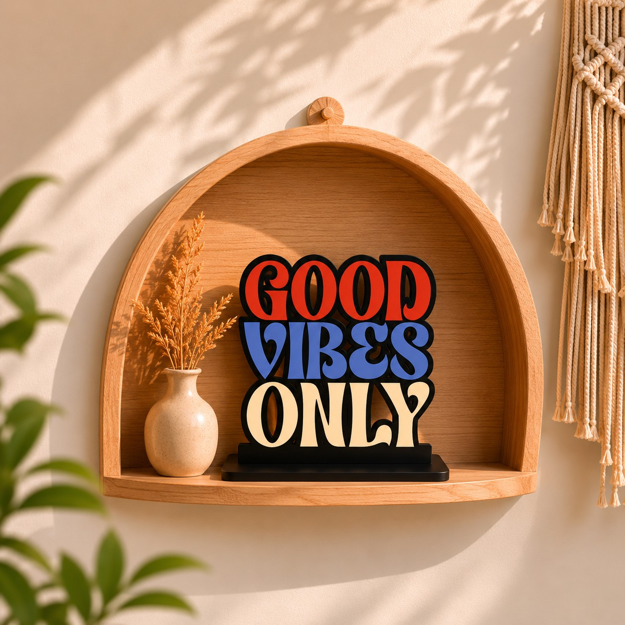 Good Vibes Only Inspirational Table Top Decor