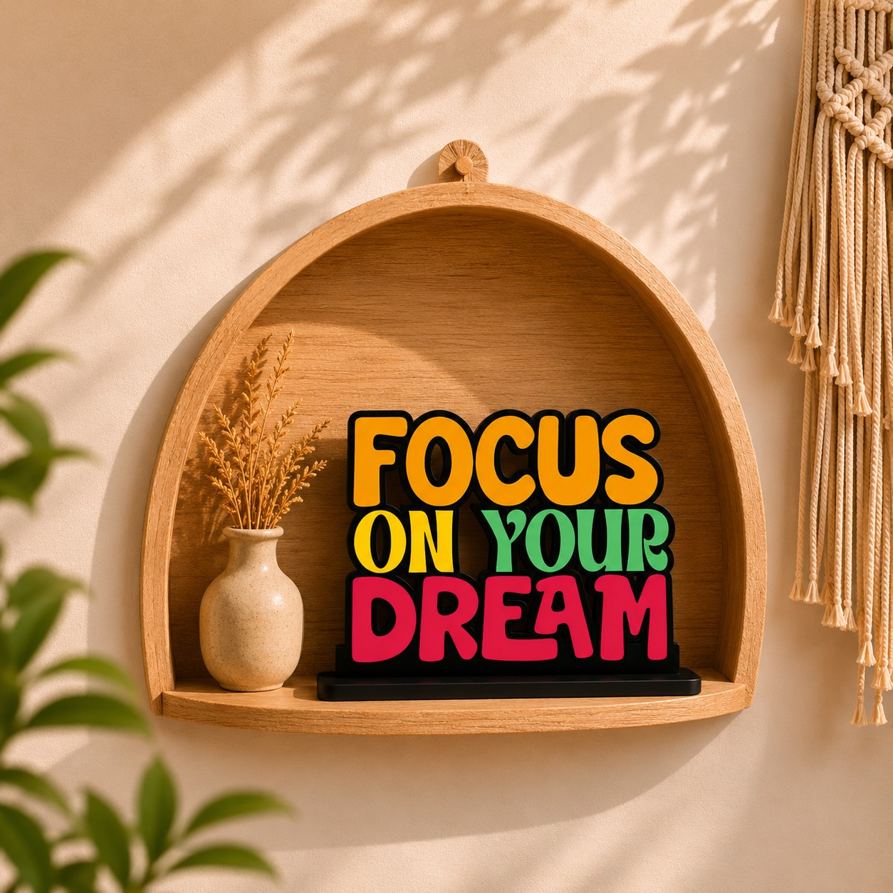 Focus On Your Dream Inspirational Table Top Decor