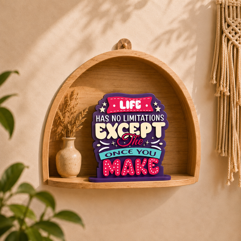 Life Has No Limitations Except The Ones You Make Inspirational Table Top Decor