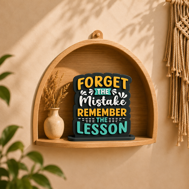 Forget The Mistake Remember The Lesson Inspirational Table Top Decor