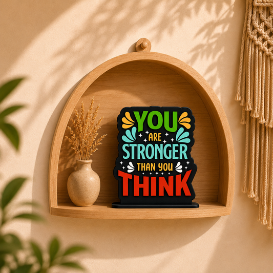 You Are Stronger Than You Think Inspirational Table Top Decor